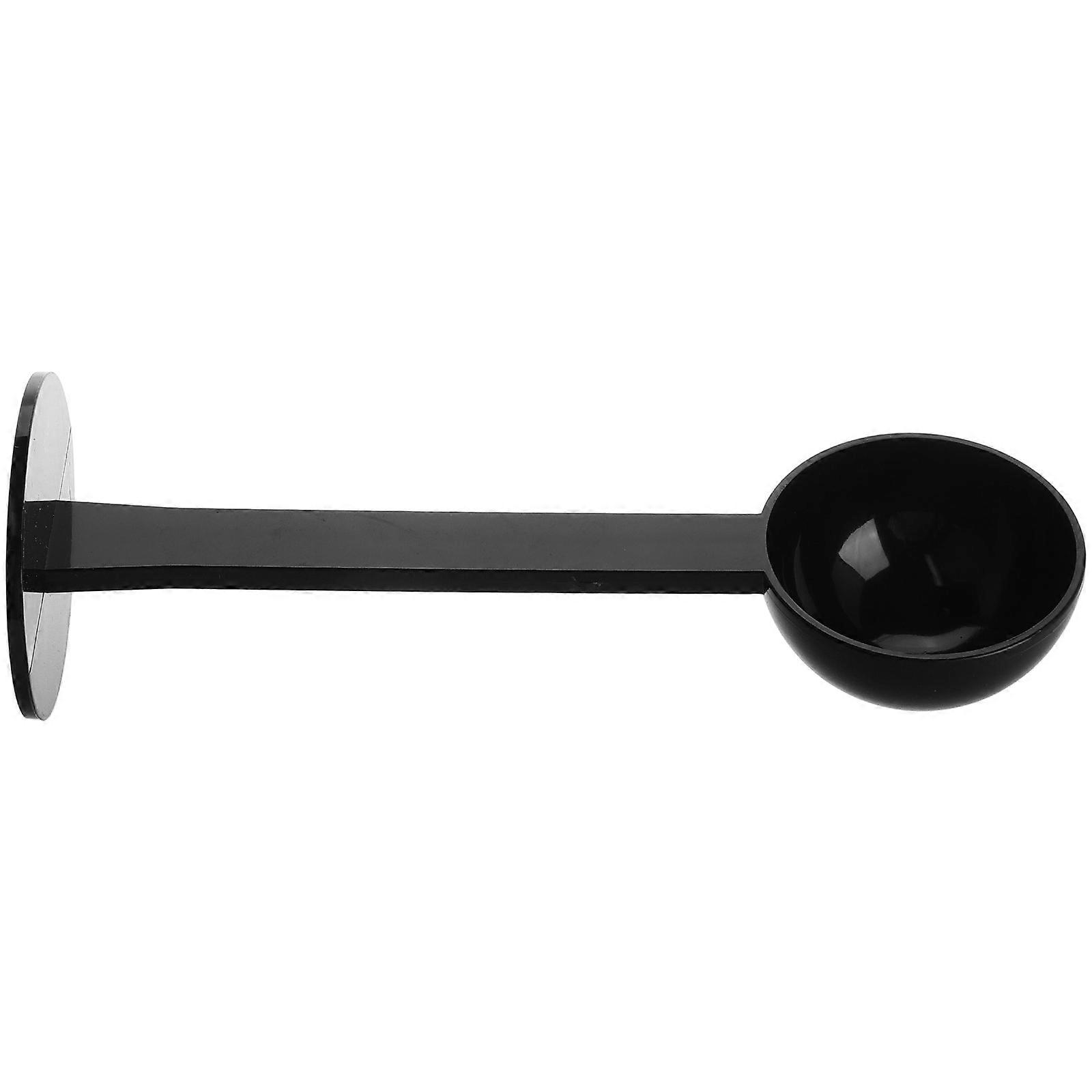 Hemoton 2 in 1 Coffee Bean Scoop and Tamper Plastic Scoops with Pressed Bottom for Coffee Bean Grinding and Pressing Black