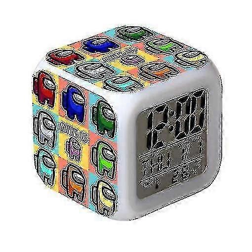 Space Werewolf Digital Alarm Clock - 7-Colour Display with Time, Date & Temperature