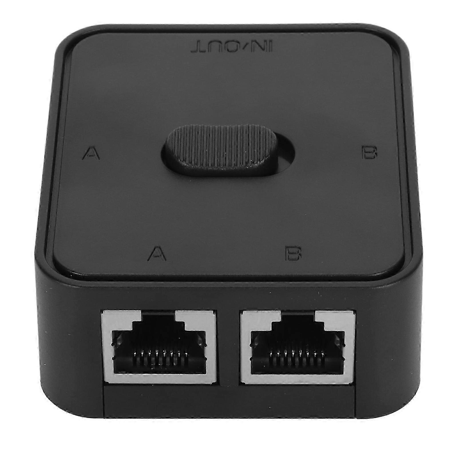RJ45 CAT6 2 Ports Gigabit Netzwerk-Switch 2 in 1 Ausgang Netzwerktaste drücken Splitter Switch 1 in 2 Ausgang stromfreier Netzwerk-Switch 2025