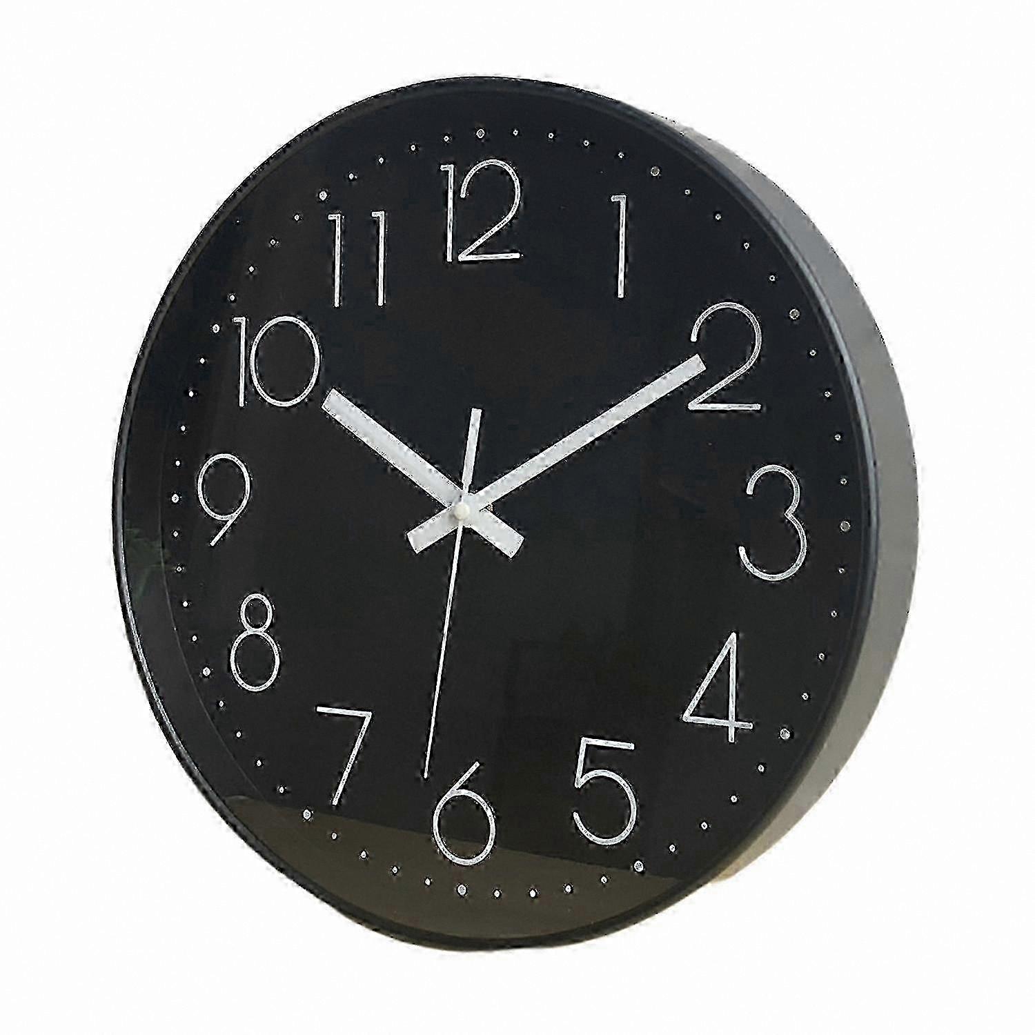 10 Inch Silent Quartz Wall Clock with Mirror Surface for Home Decor