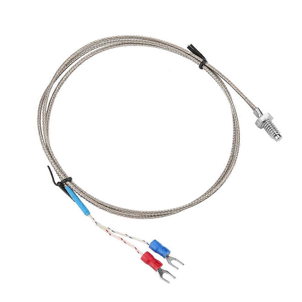 1M Length M6 BSW Screw Thread Temperature Measuring Probe K Type Thermocouple Cable