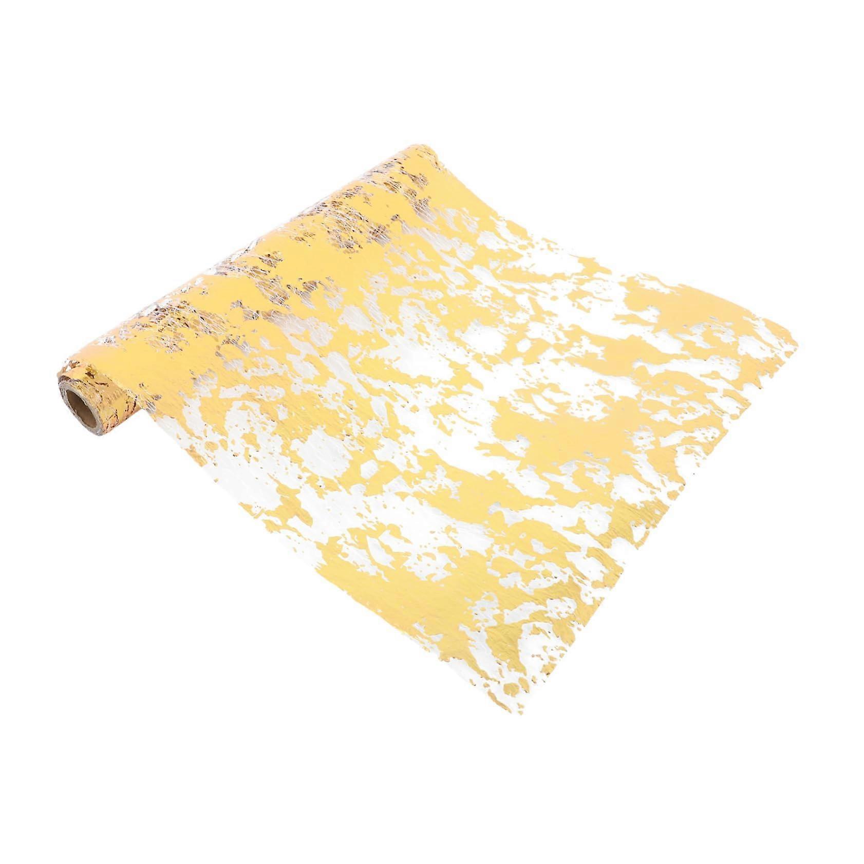 Gold table runner with metallic glitter table decor for weddings, birthday parties, and elegant occasions. Versatile and decorative.
