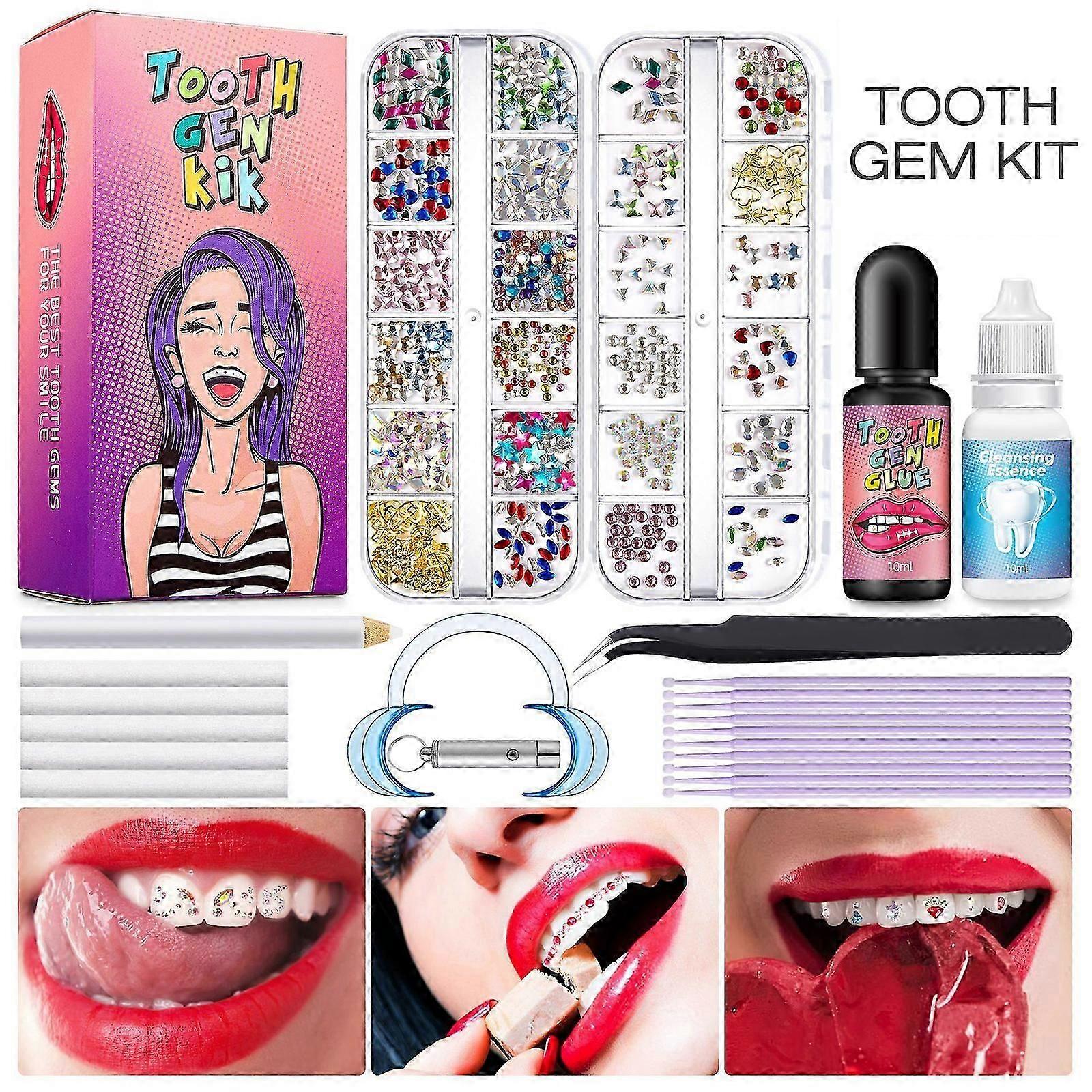 Create with Confidence: Tooth Gem Kit with Crystals Jewelry & Glue for