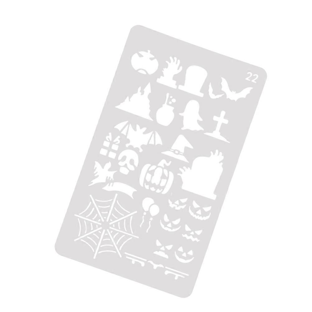Kids Crafts Stencil Kit Imagination Development Painting Template Tools for Preschool Children White Color 1Set