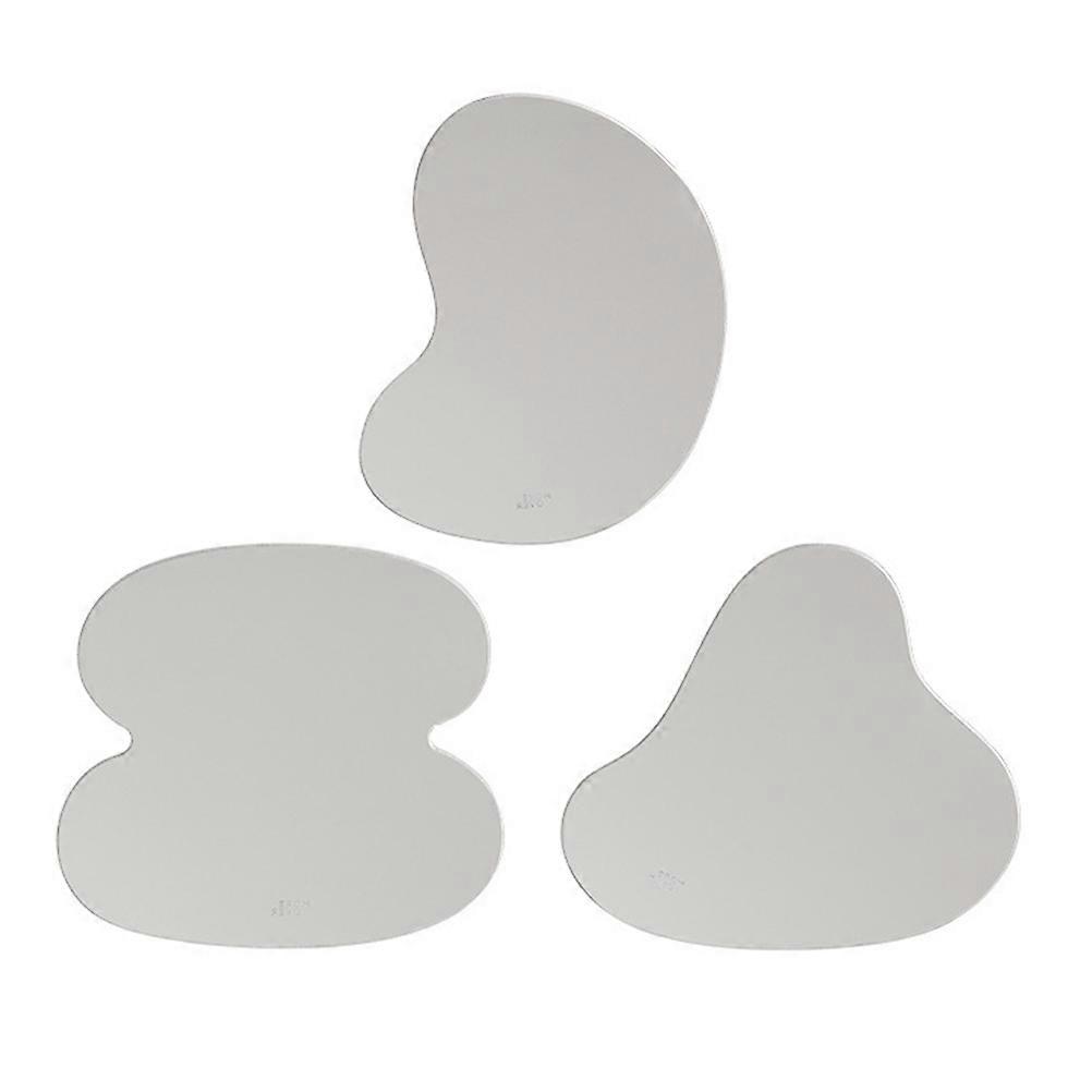 Silver Acrylic Coasters with Silicone Gaskets for Cups 3pcs Lightweight and Anti Skid