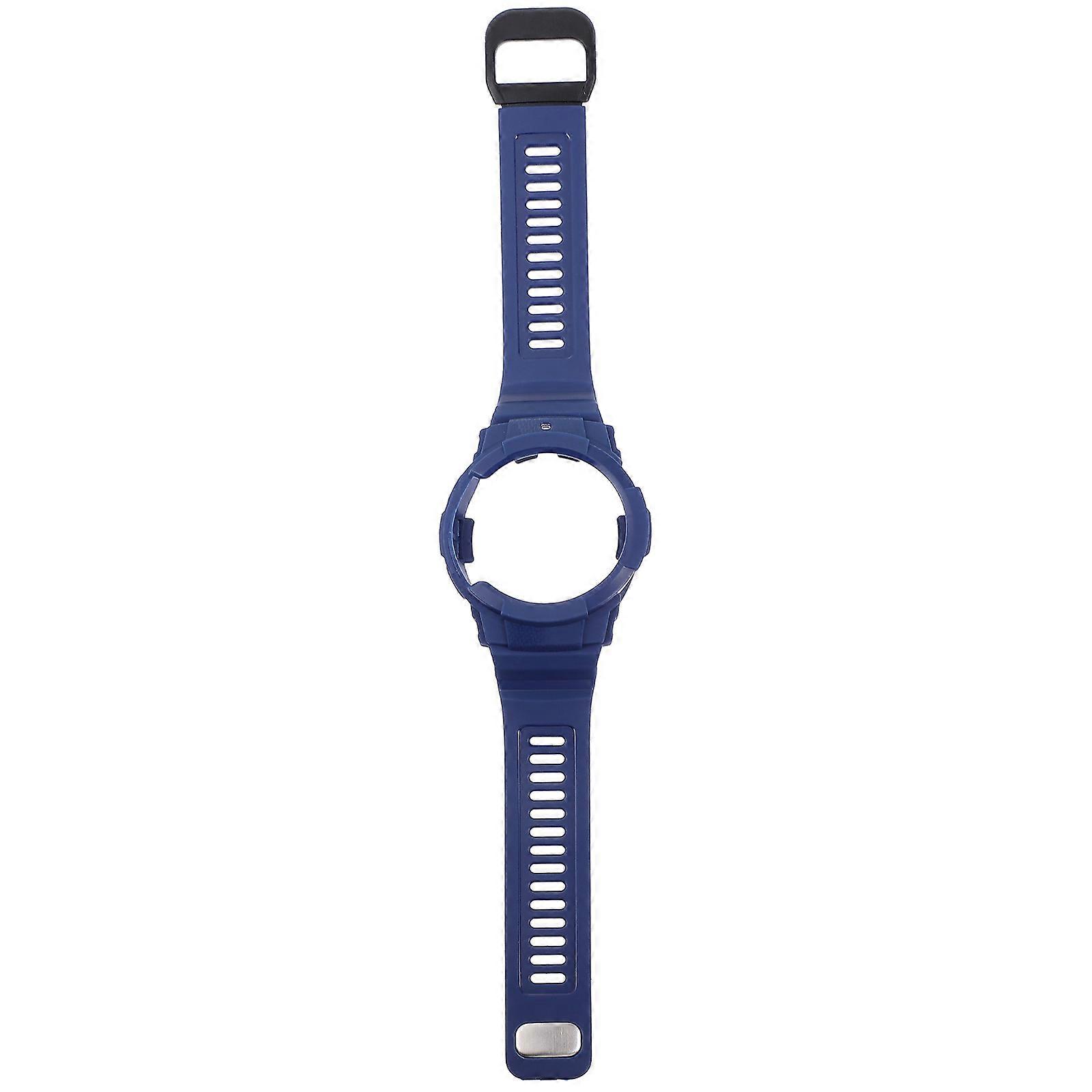 Durable TPU and Stainless Steel Watch Band for Daily Use Navy Color Adjustable Design Fits