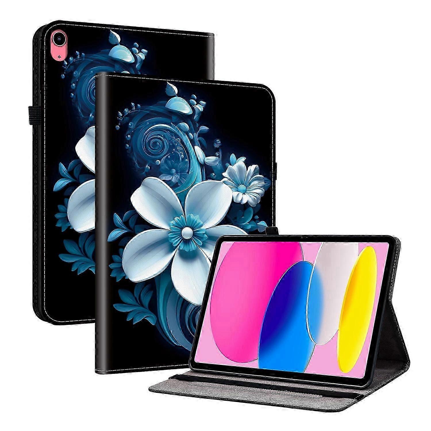 For iPad (2025)/10.9 (2022) Leather Case Pattern Printed Stand Tablet Cover with Card Slots