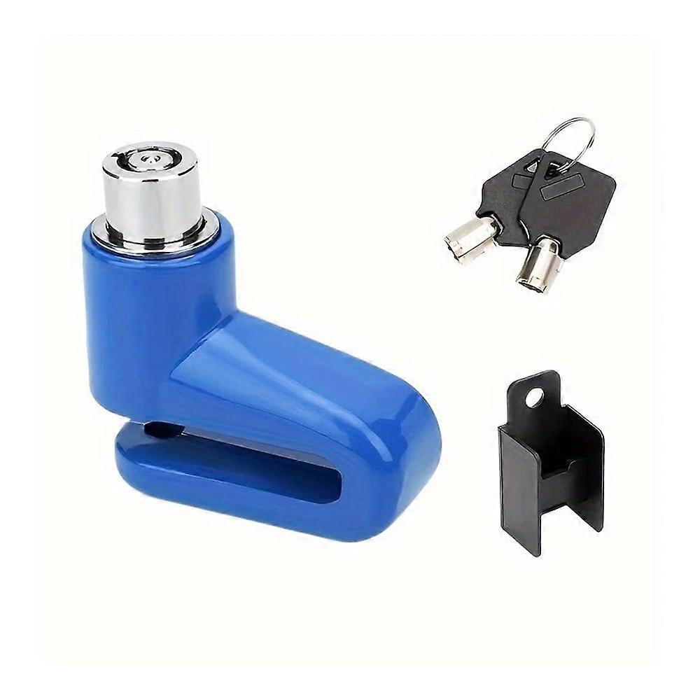 Motorradschloss High-Performance Lock Motorcycle Security Disc For Roller, Mountain, Road Bikes, Key Rotor, Blue