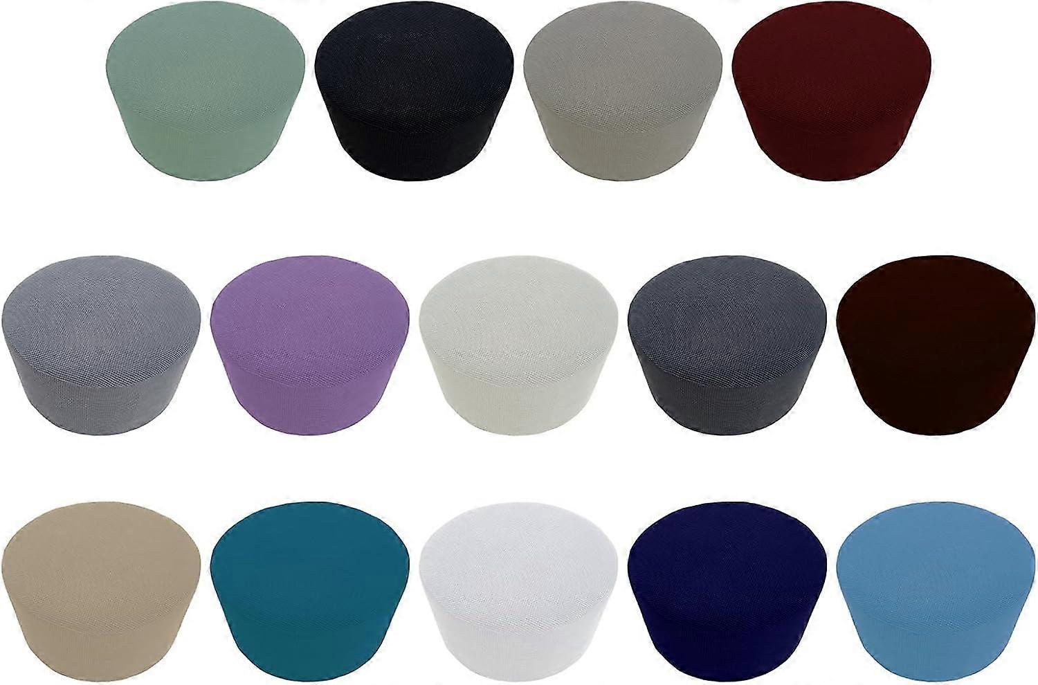 Elasticated Footstool Covers High Spandex Ottoman Slipcovers Rectangle Footrest Footstool Round Footstool Cover