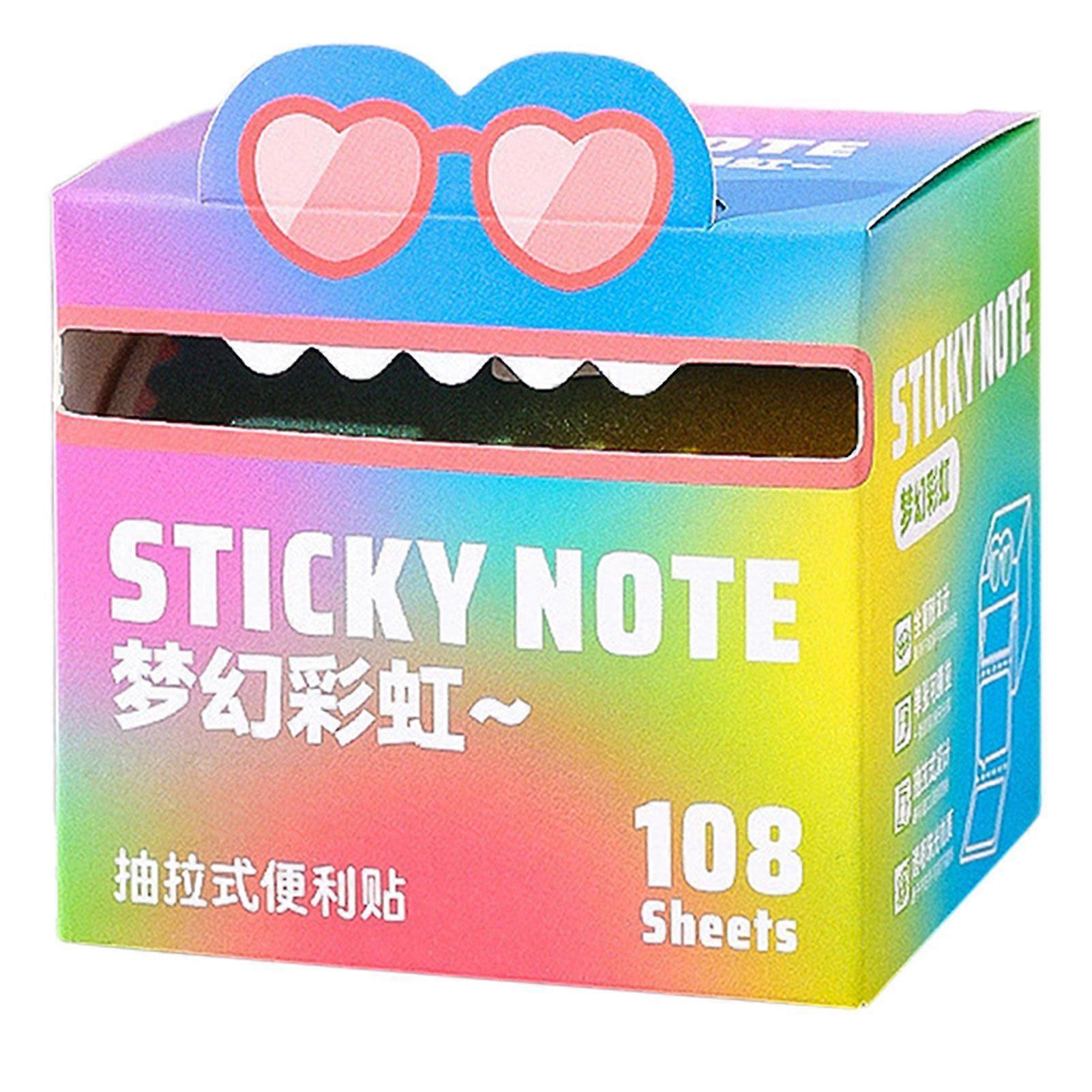 Cartoon Monster Pull-Out Sticky Notes - Dopamine-Colored School Office Memo Pads for Notes & Marking