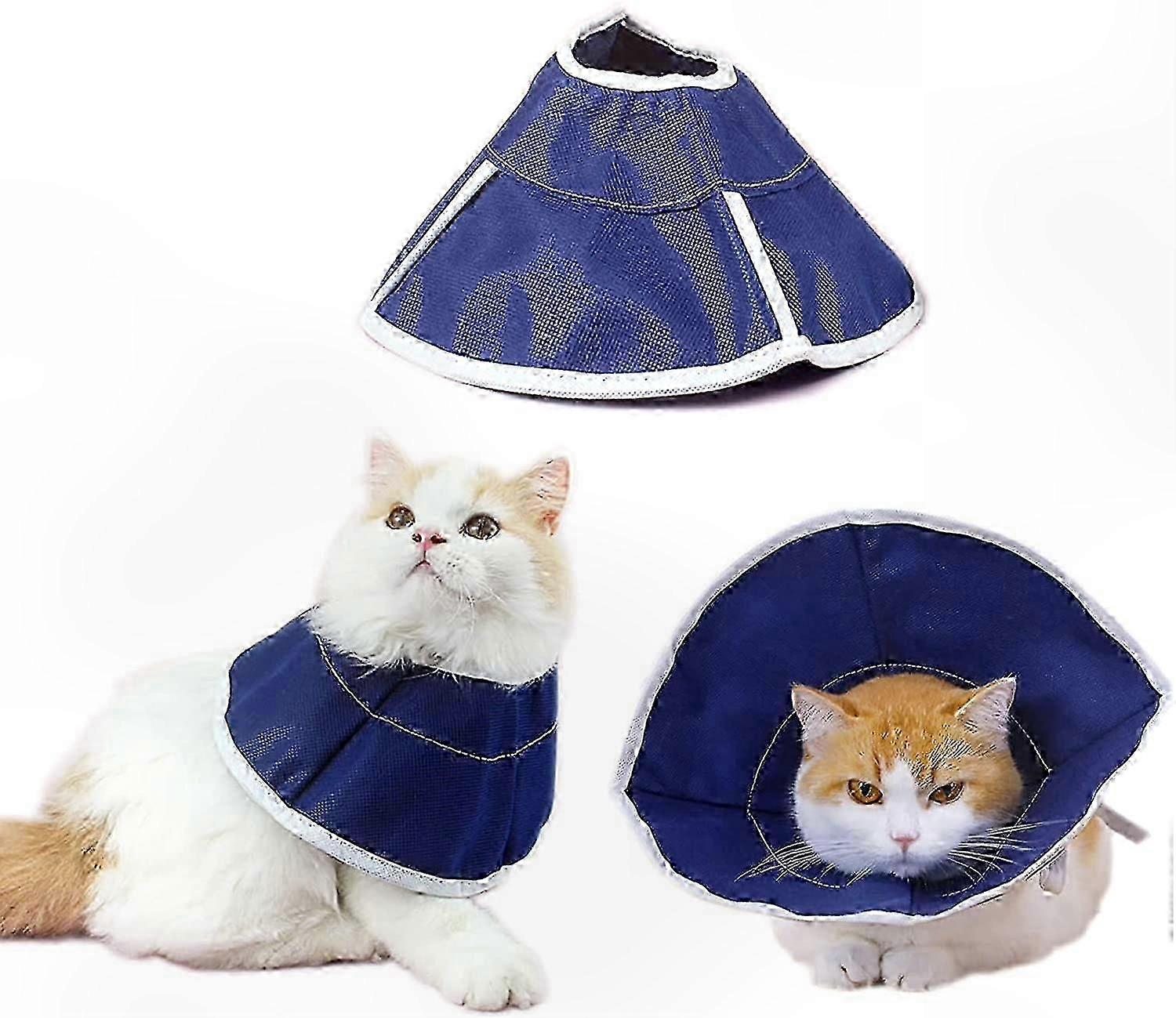 1 Pack Soft Adjustable Recovery Pet Cone Collar for Surgery to Stop Licking and Head Scratching