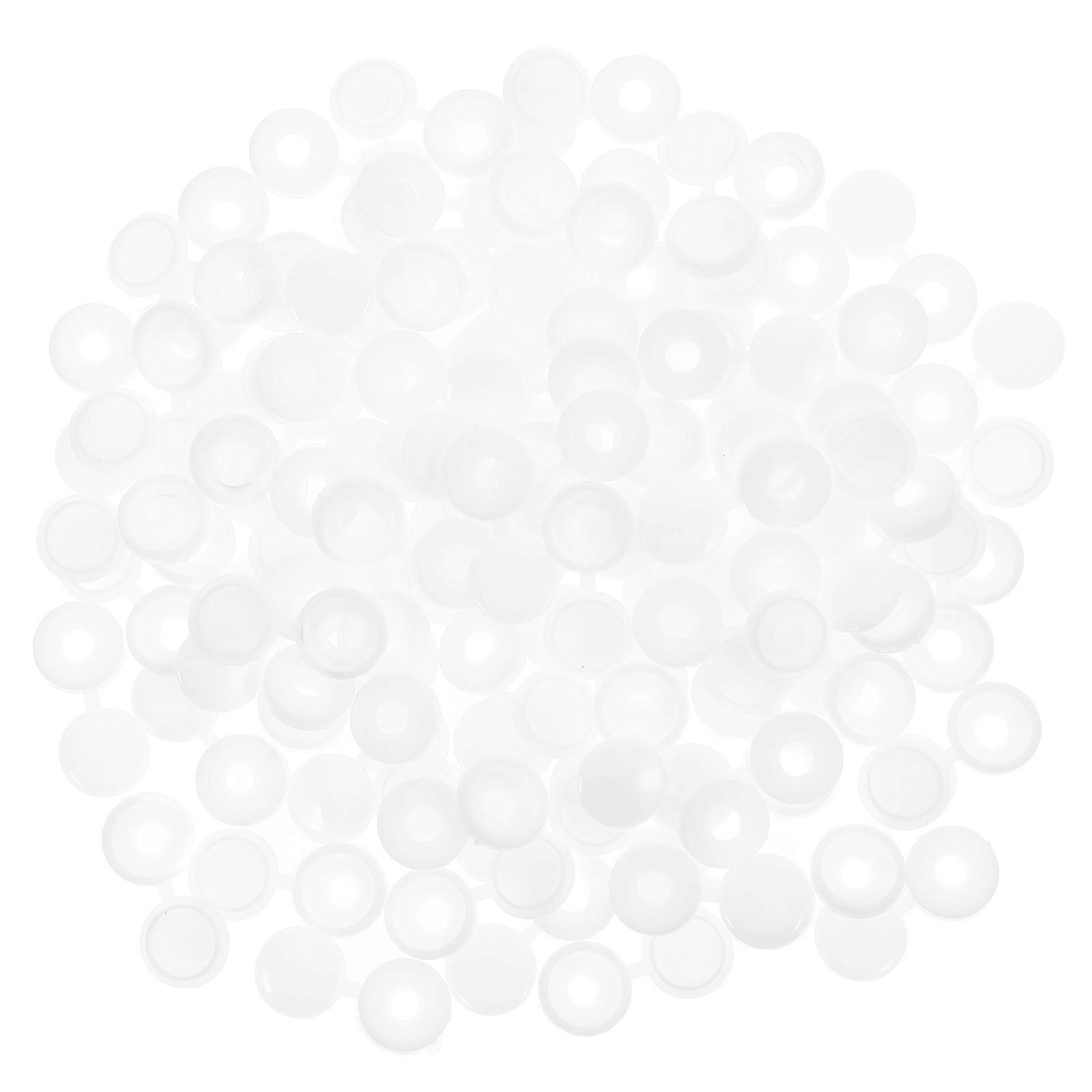 Screw Protection Caps for Furniture Use Durable Plastic White Color 100pcs Various Sizes
