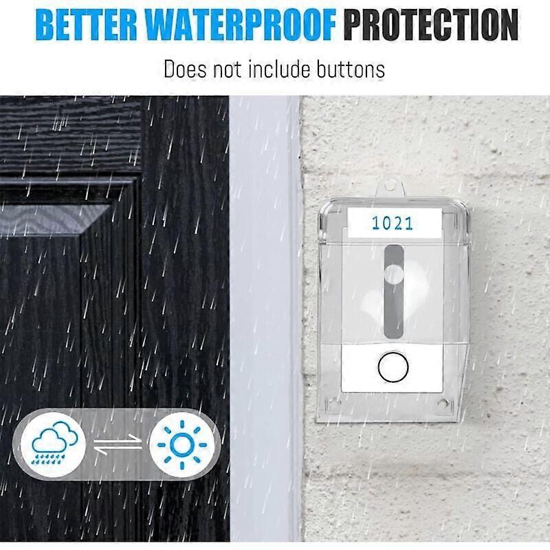 Transparent Doorbell Button Waterproof Cover, Wireless Outdoor Accessory