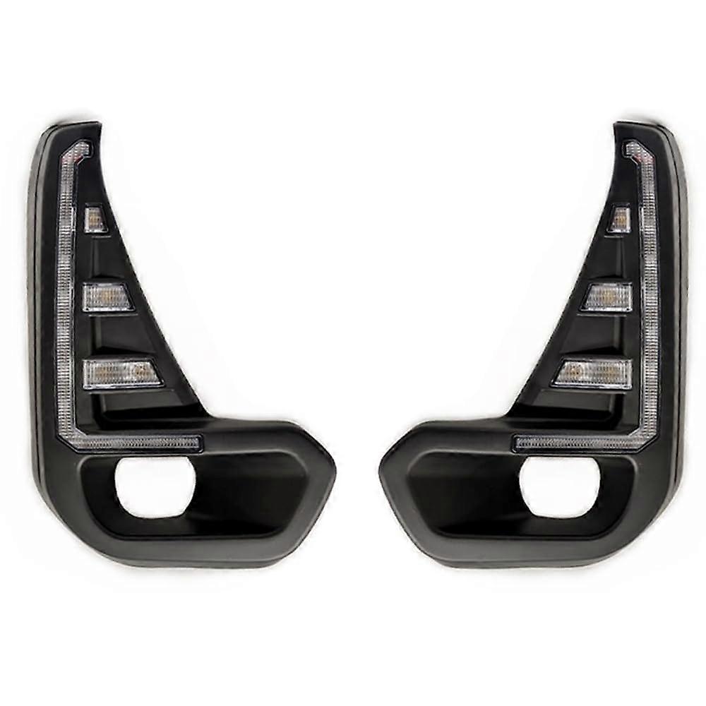 LED Daytime Running Light Twin Pack, Dynamic Flowing Turn Signal, DRL Fog Lamp for Toyota Hilux Revo