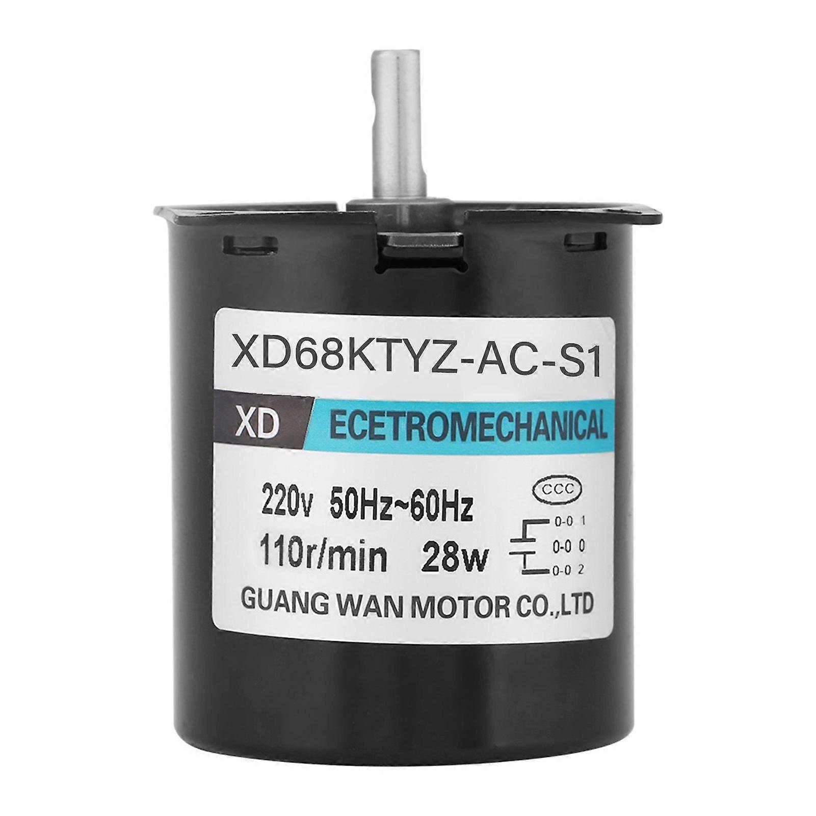 XD68KTYZ-AC S1 AC220V 28W Permanent Magnet Synchronous Gear Motor Cw CCW 110 r min