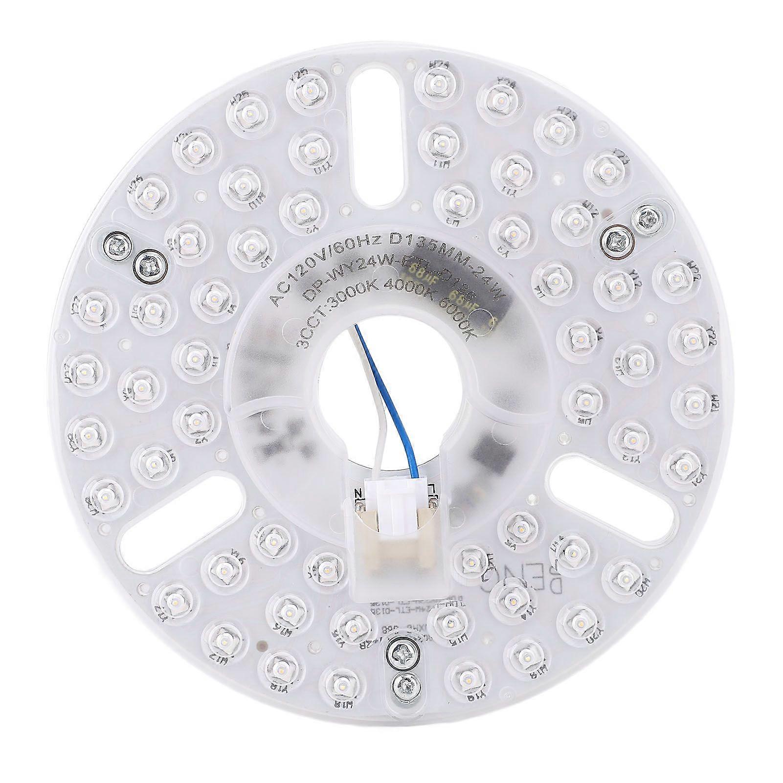 5.3 Inch Ceiling Fan LED Light Replacement 24W 3CCT Dimmable Magnetic LED Fan Light Board Panel Retrofit Light with Memory Function