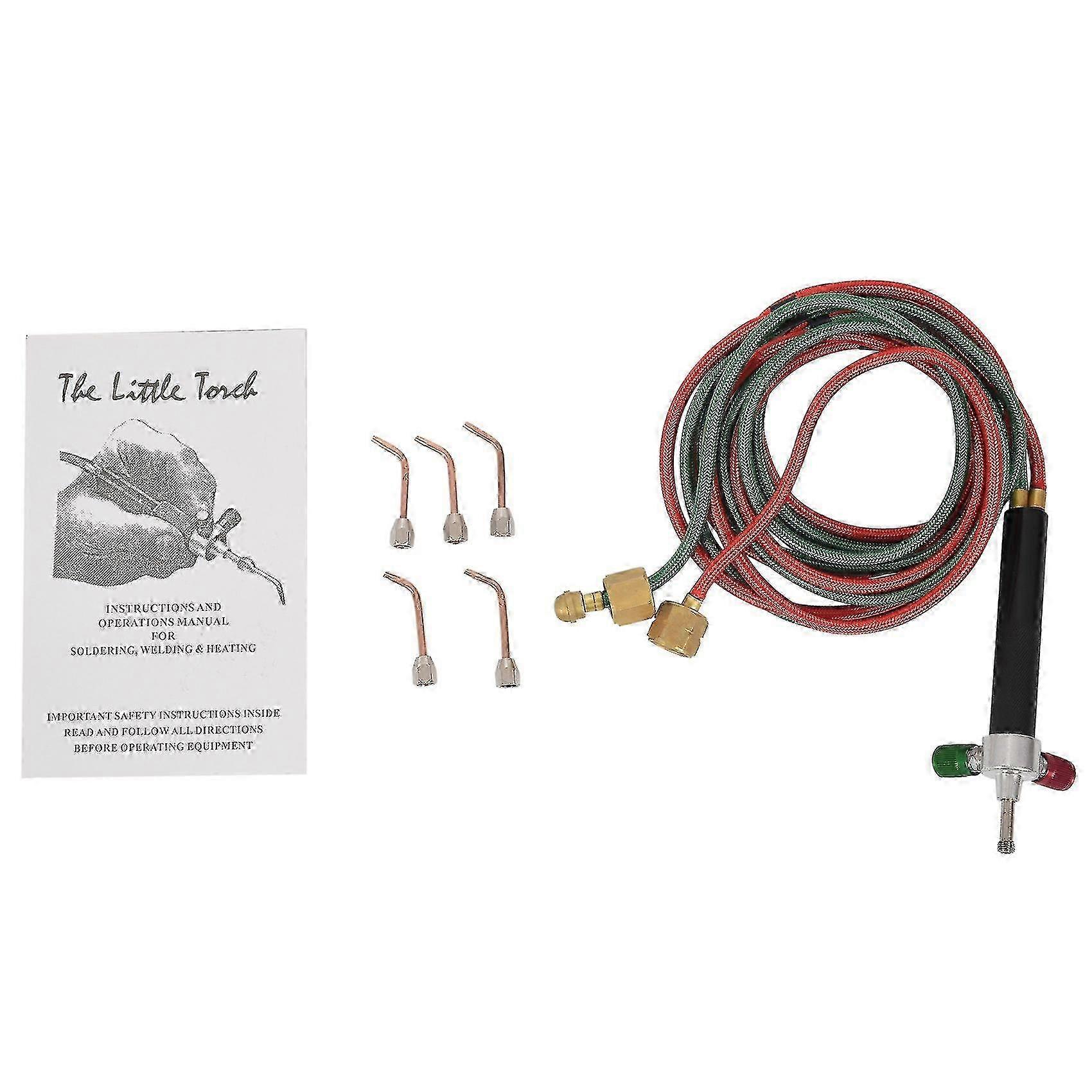 Mini Gas Torch Welding Soldering Kit with 5 Tips & Flexible Hose