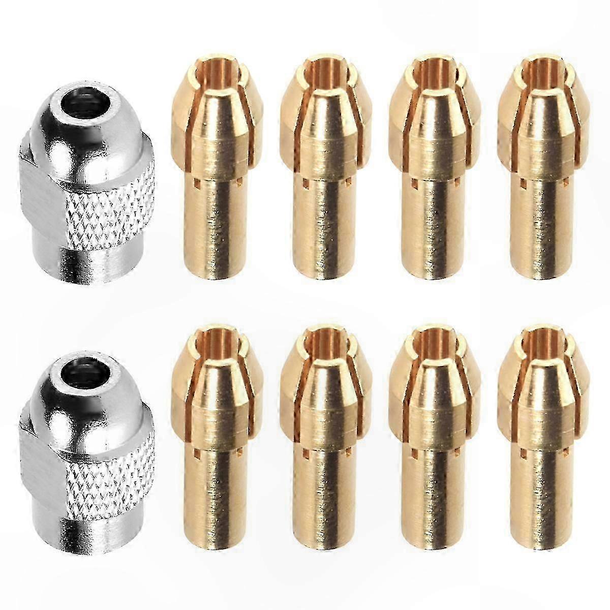 10Pcs Quick Change Collet Set for Rotary Tools, 0.8-3.2mm Size Range Replacement Parts