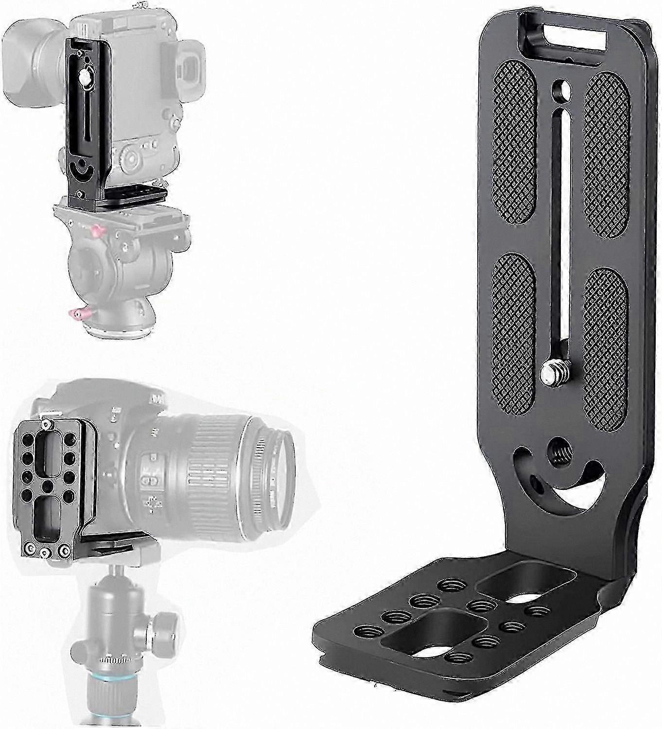 Adjustable L Bracket for DSLR Cameras with Quick Release Function Compatible with Multiple Stabilizers and Tripods