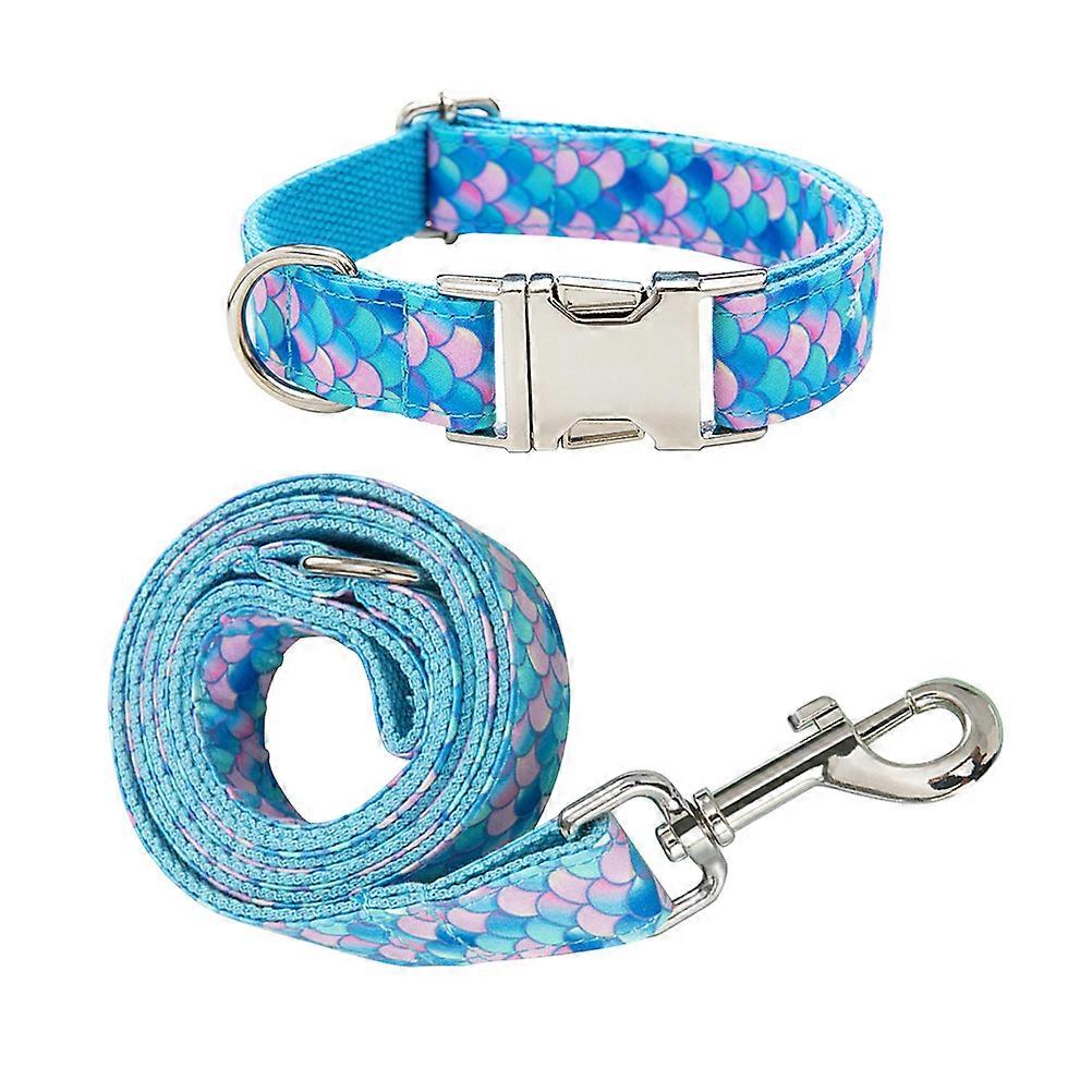 Dog Training Walking Leashes Mermaid Pattern Leash Breathable For Small Dogs Xs 1Set