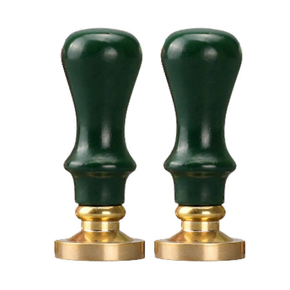 Wooden Stamper Handle for Crafters Assorted Color and Safe Plastic Handle 2 Pieces