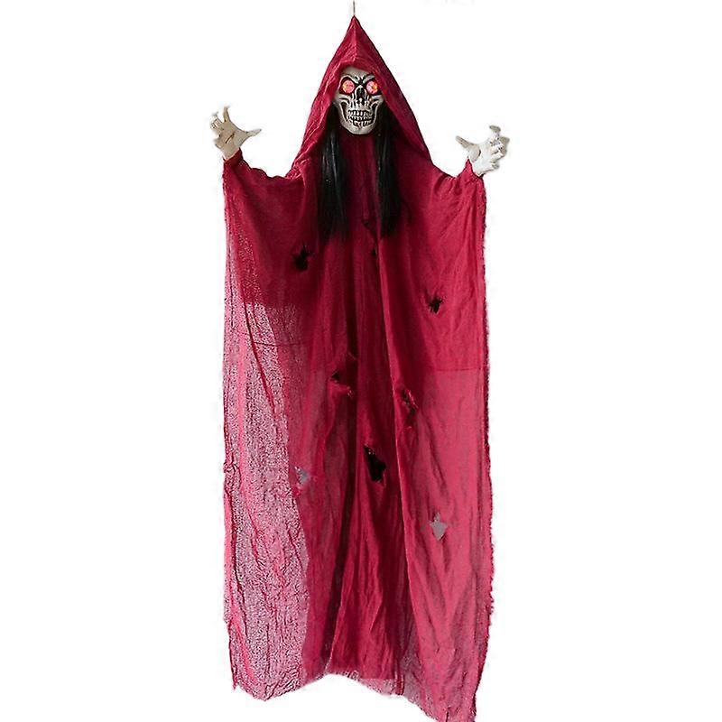 Plastic hanging decorations, four colors available, sound and light effects create a scary atmosphere