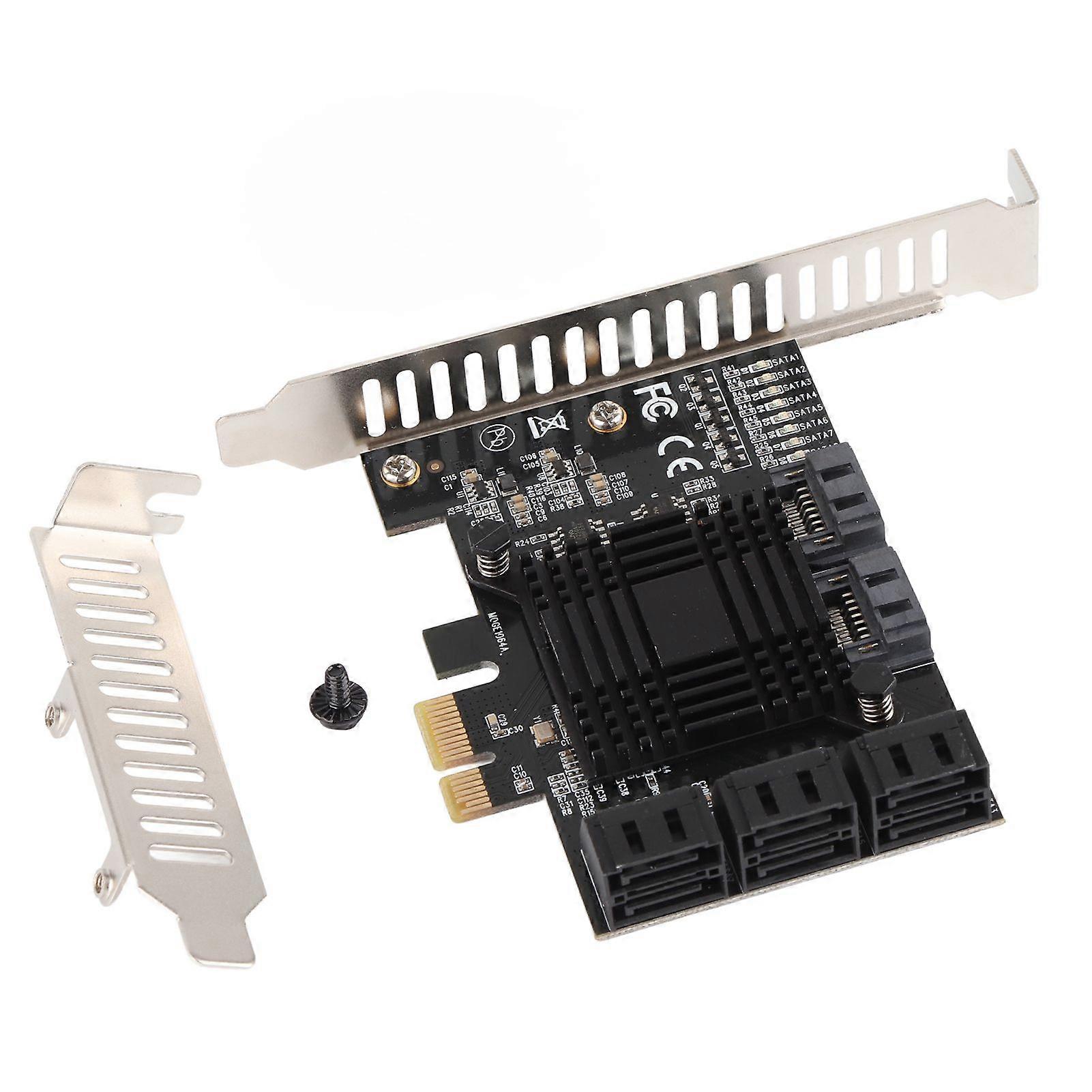 PCIE Expansion Card 8 Ports Stable Heat Dissipation Convenient Practical Compact Computer Supplies for Win Server