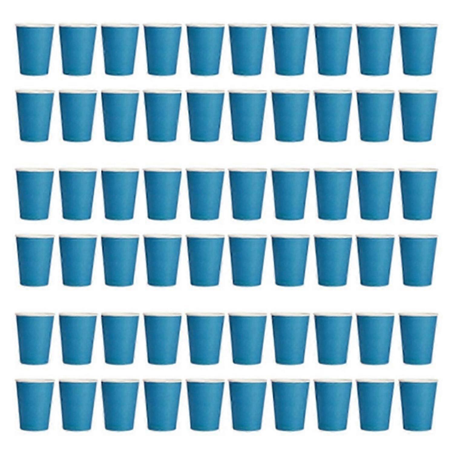 20x Paper Cups Solid Colours Birthday Catering blue