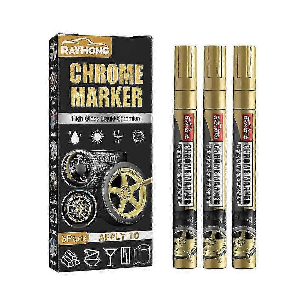 Metallic Liquid Chrome Paint Pen: Waterproof Art Marker for DIY Mirror Finish Projects