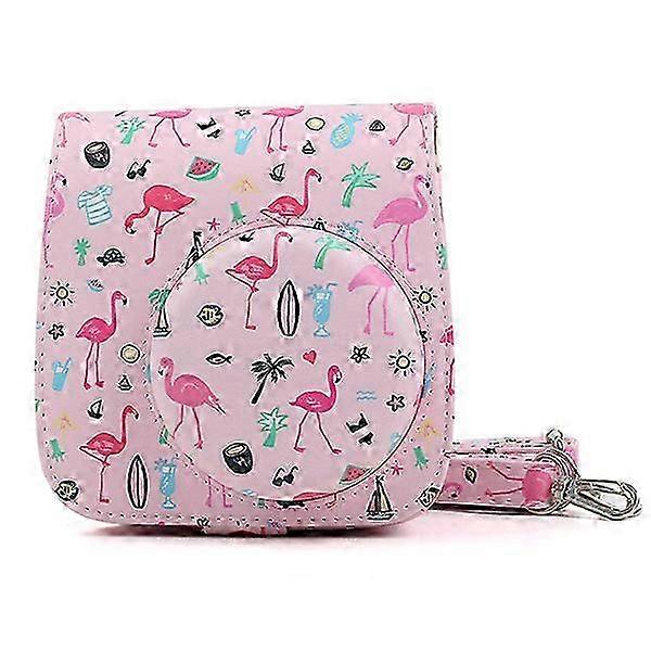 Shoulder Camera Bag Protective Case Colorful Forest Patterns Leather Camera Bag for Fujifilm Instax Mini 8/ MINI8+/ 9