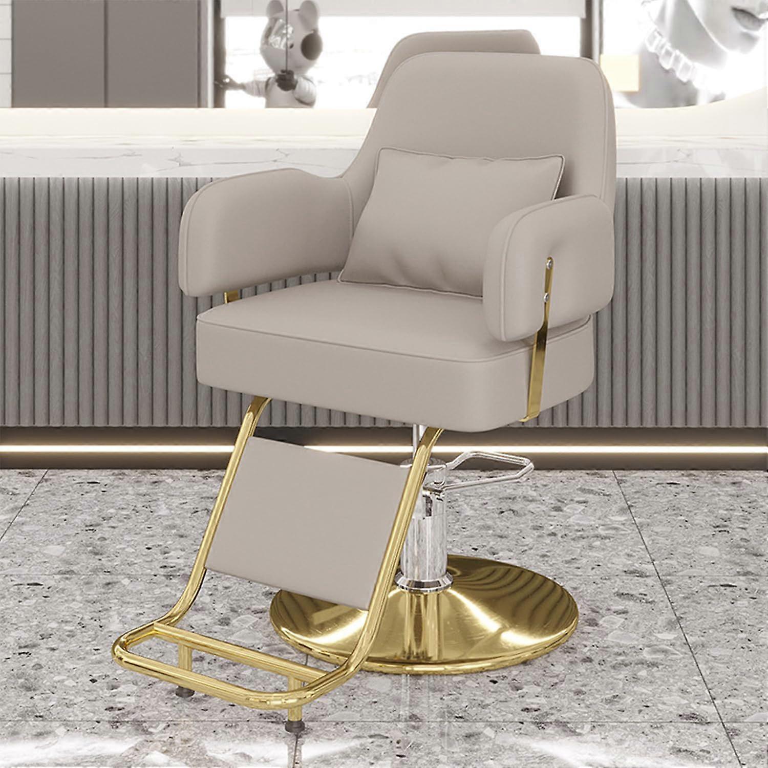 Hair Stylist Barber Chair Adjustable Height Salon Chair For Stylists Multi Function Shampoo Tattoo Chair Grey Model B