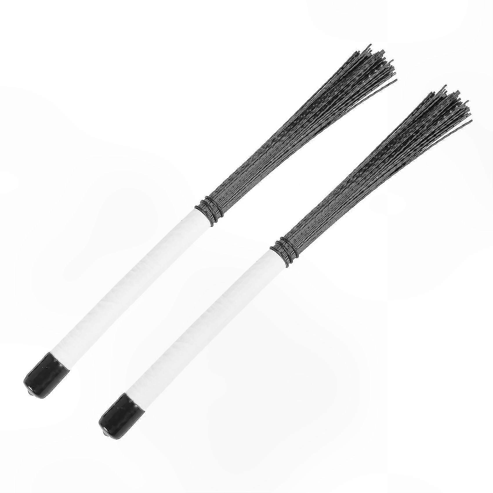 2-Pack Adjustable Cajon Drum Brushes with Nylon Sticks for Percussion Jazz Music Performance