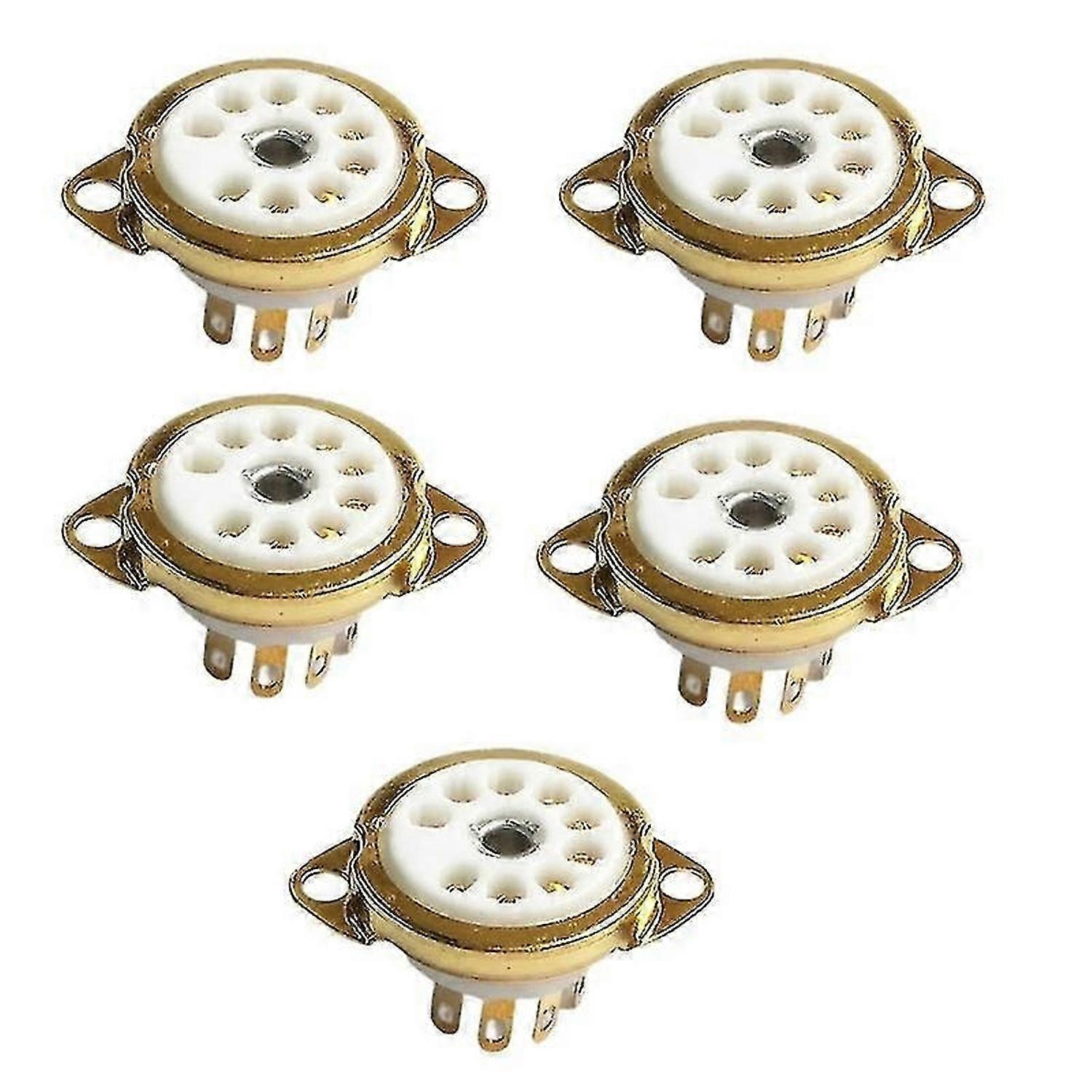 Gzc9-c-1/gzc9-c-1-g Ceramic Tube Socket 9pin Connector For Audio Enthusiasts