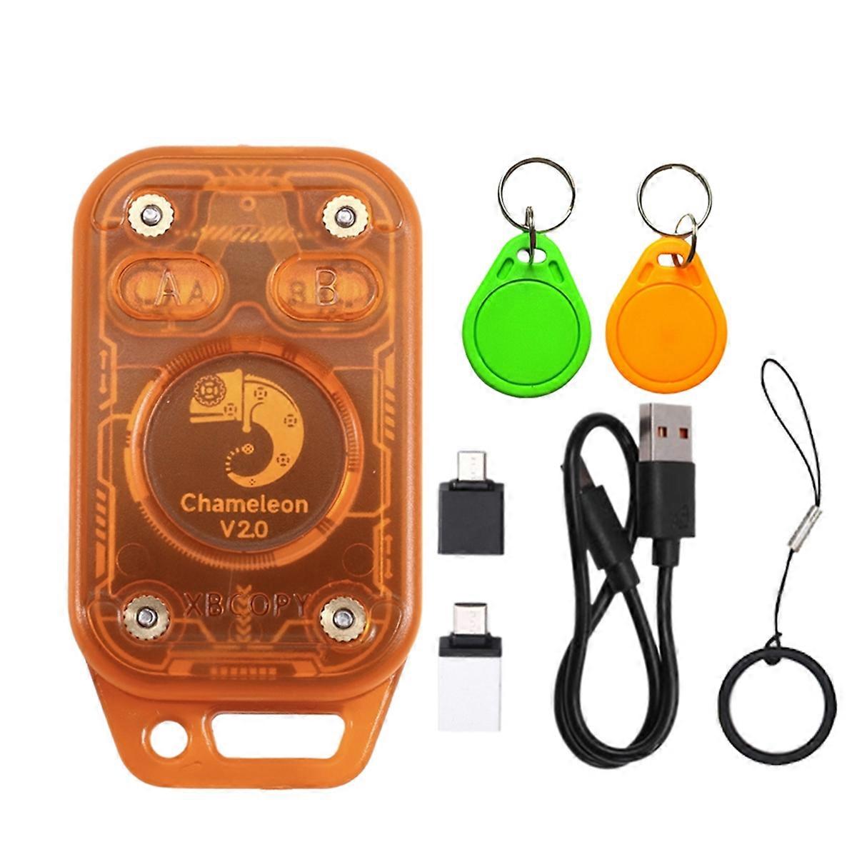 Chameleon V2.0 RFID Smart Chip Duplicator Chameleon Ultra Reader Emulator+2XUID Keychain 125K 13.56
