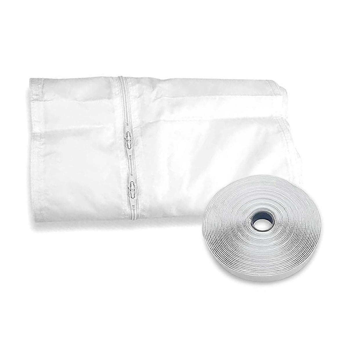 Portable AC Window Kit 4m No-Drill Casement Seal Cloth for Mobile Air Conditioner Exhaust Ventilation Attachment