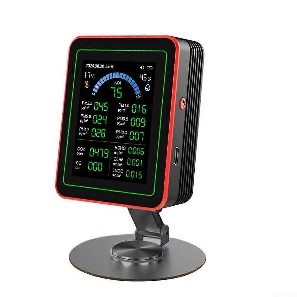 Portable Air Tester 18Parameter Indoor Air Quality Monitor With PM, Temperature And Humidity (Black)