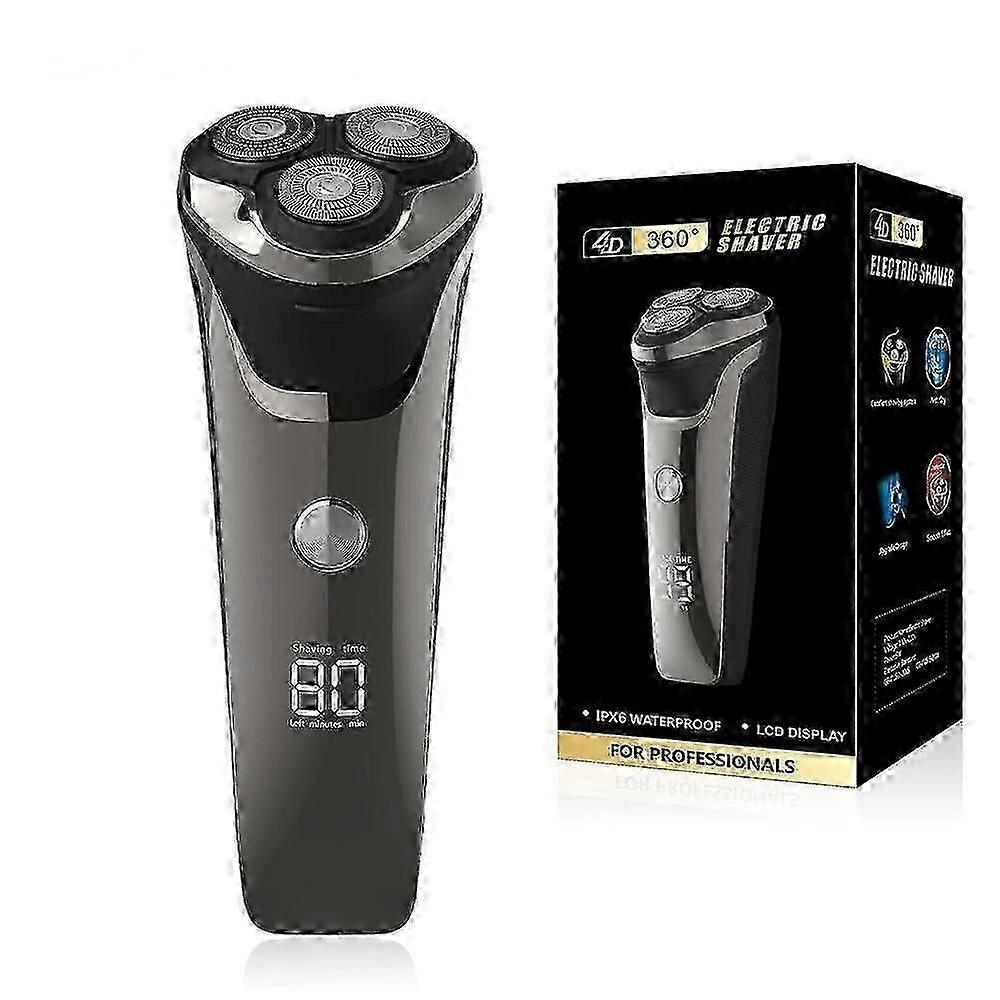 Snapbuy 4D Rotary Electric Razor for Men - LCD Display for Precision Shaving