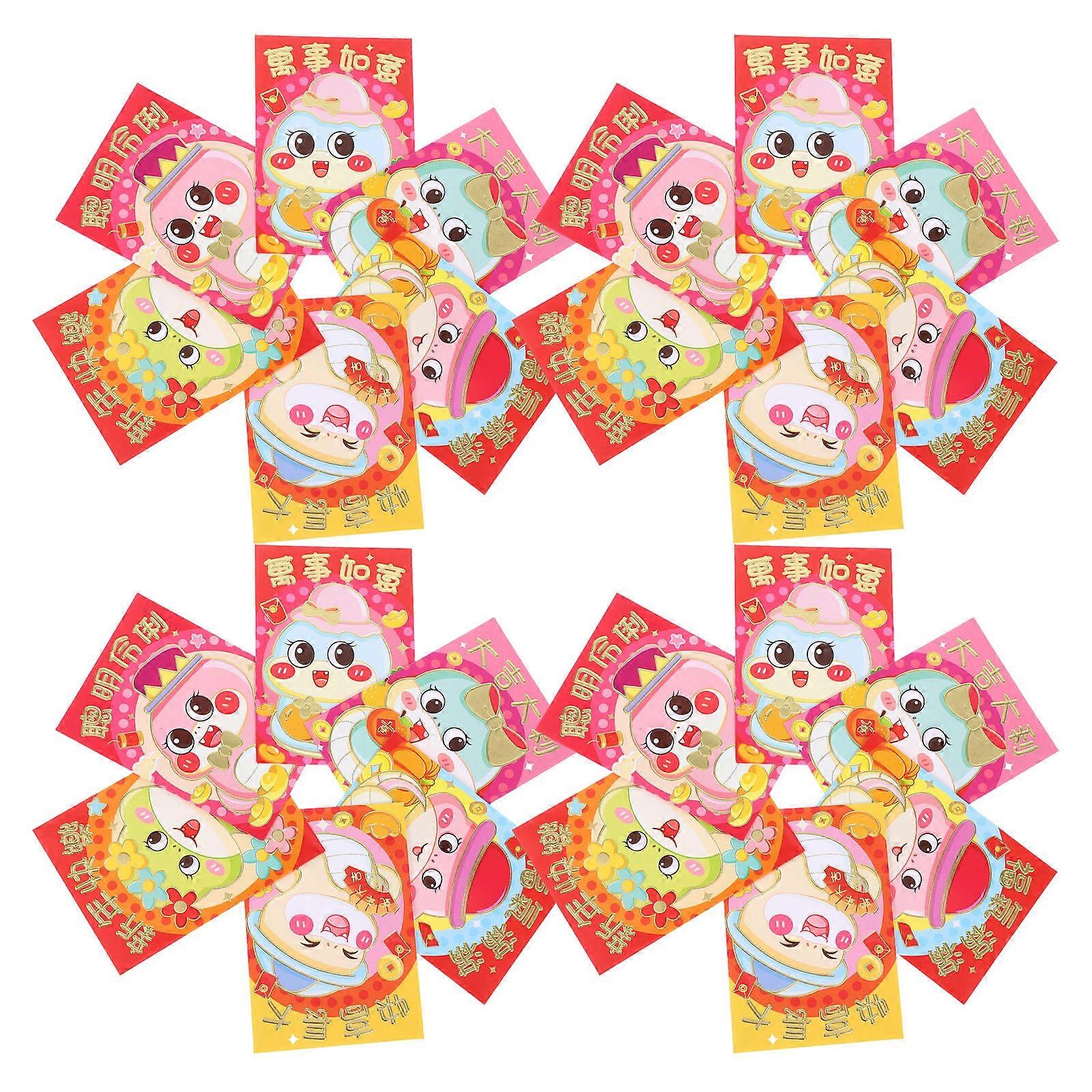 Money Envelopes Spring Festival Red Packet for New Year 120Pcs Multi