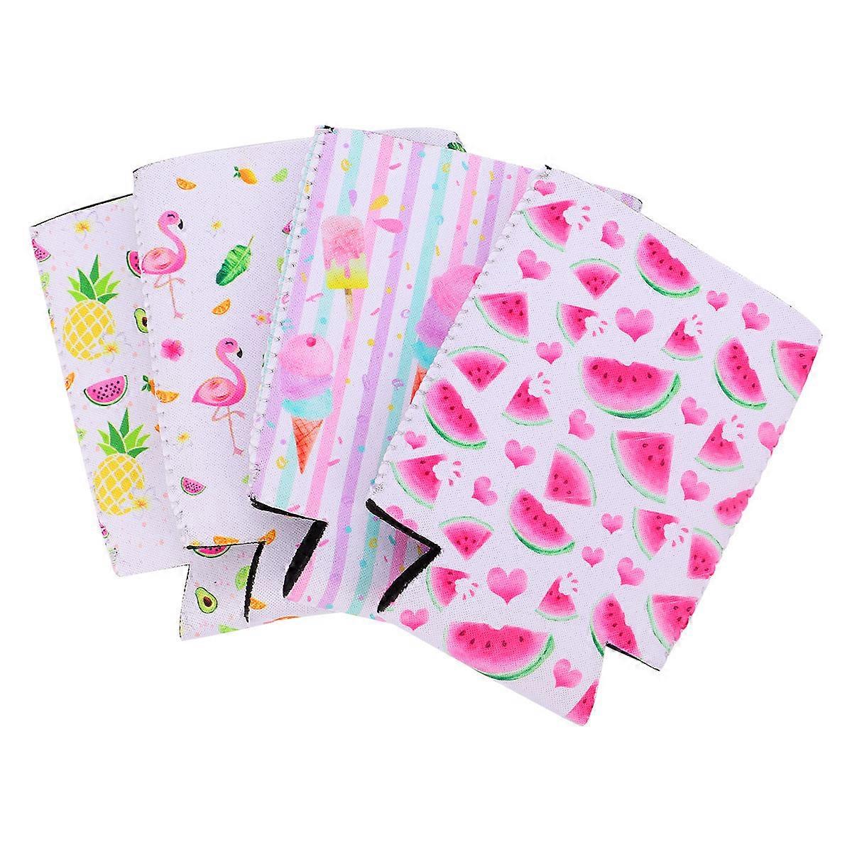 Non Slip Can Sleeves Cylindrical Shape Reusable Can Protective Sleeves For Cafes Restaurants 10.5x9.5x0.2cm 4 Pcs