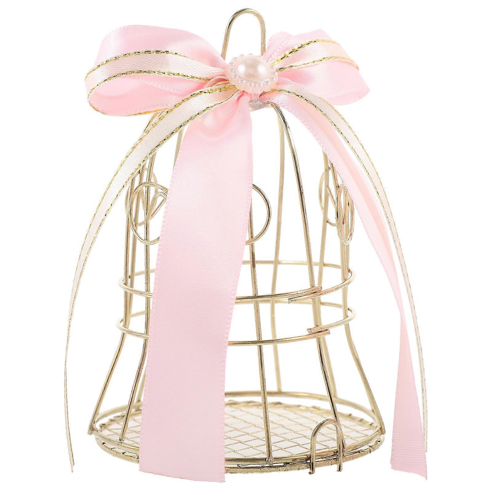 Decorative Candy Box For Themed Parties In Pink With Birdcage Shape For Candy Packaging 1Pcs