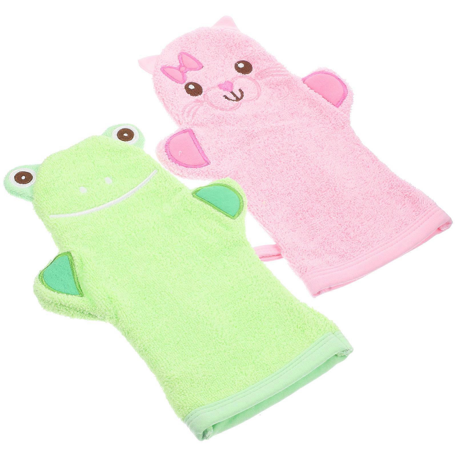 8 Pcs Exfoliating Shower Gloves For Children Daily Hygiene Scrubbing Mitts 26X18CM Assorted Color Lightweight Design