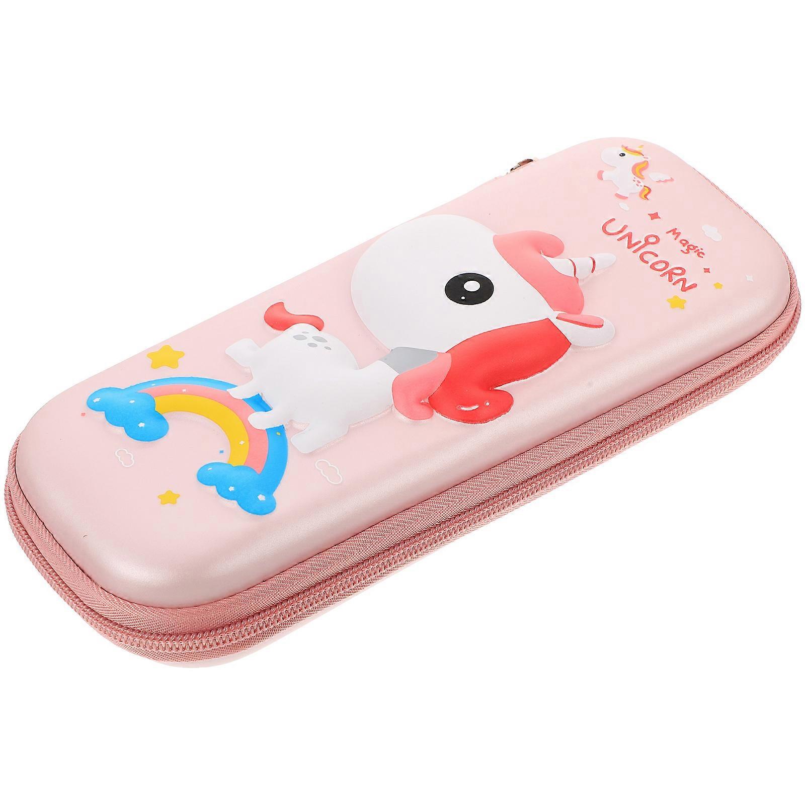 Multifunctional Toddler Pencil Bag Suitable For Artistic Activities Available In Pink Color With Rectangular Shape 4Pcs