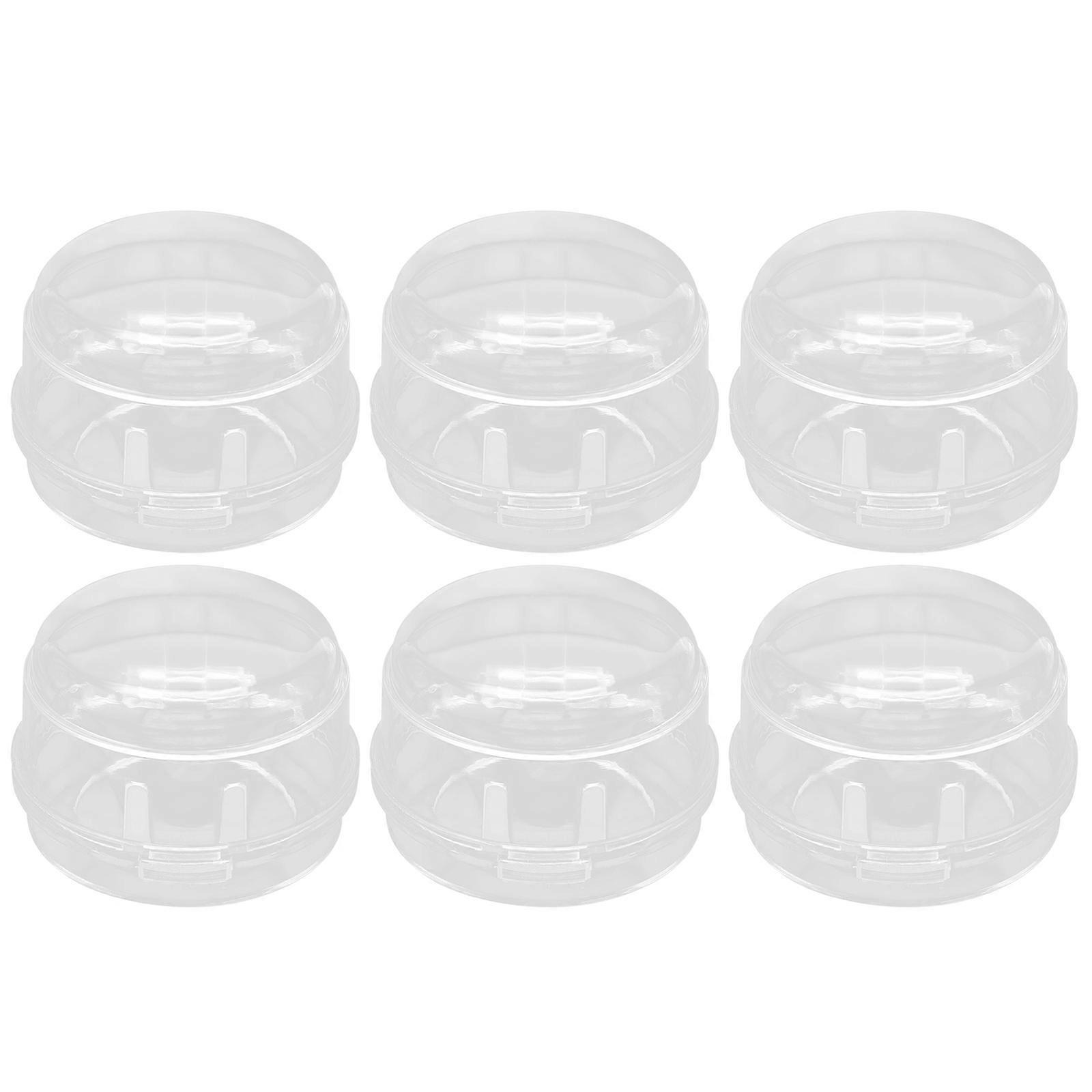 Universal Gas Stove Protectors Safety Child-Proof Switch Protection Square Transparent PP 6Pcs for Home Kitchen
