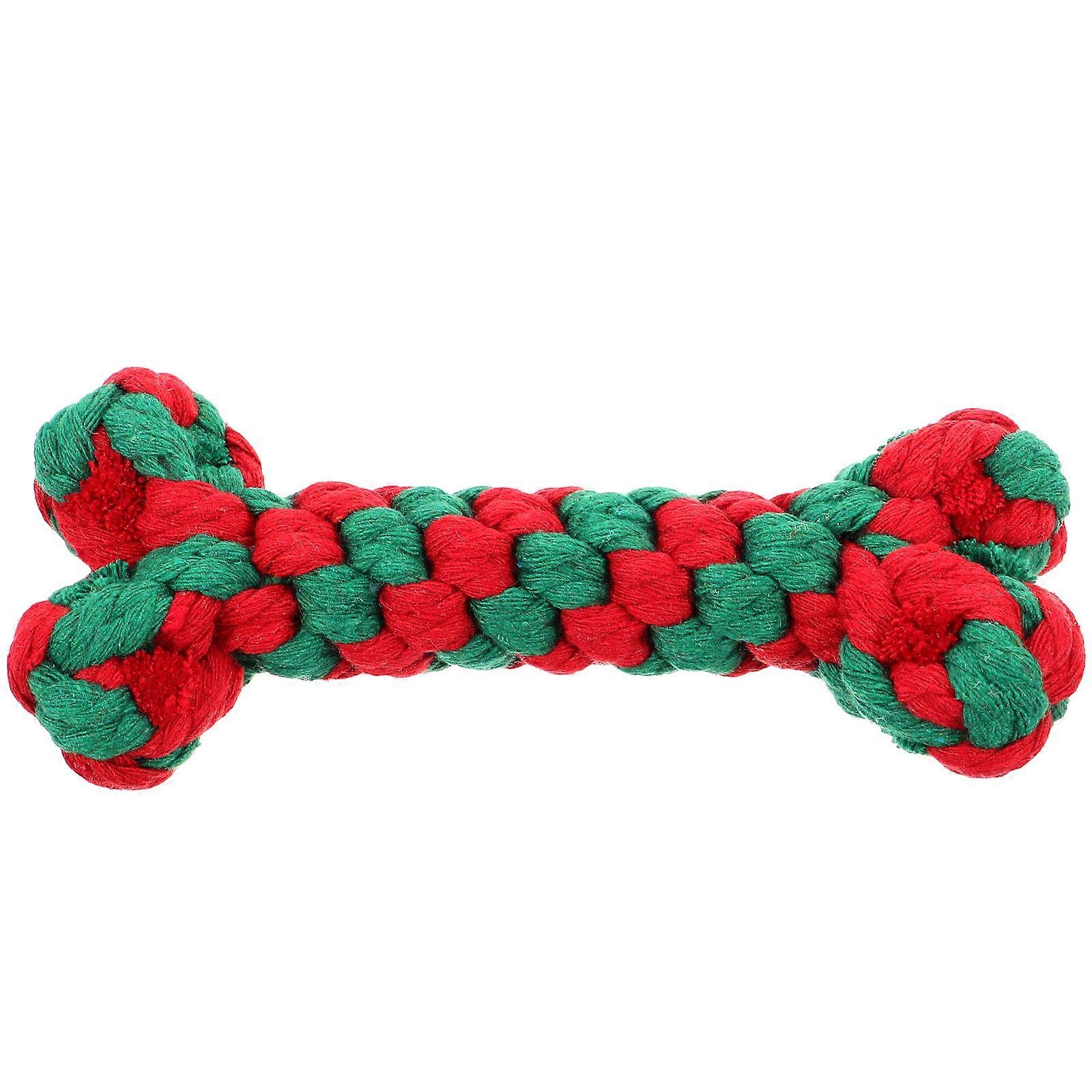 Bite Resistant Dog Chew Toy Bone Shaped Molar Toy for Play 2Pcs