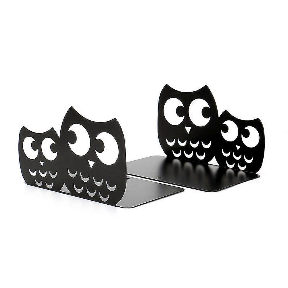 Nonskid Bookends for Book Organizing 2Pcs Decorative Pair Black