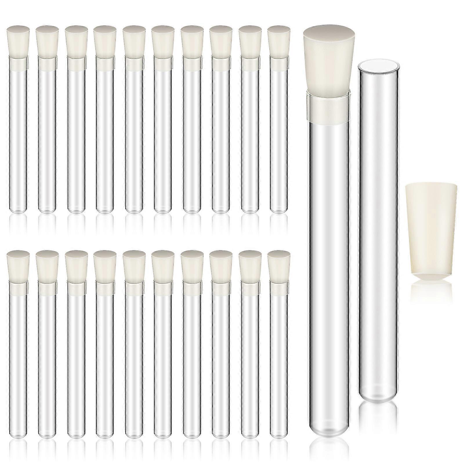 60Pcs Transparent Glass Test Tubes For Laboratory Chemical Experiment Heat Resistant Safe Sealing Suitable For Students