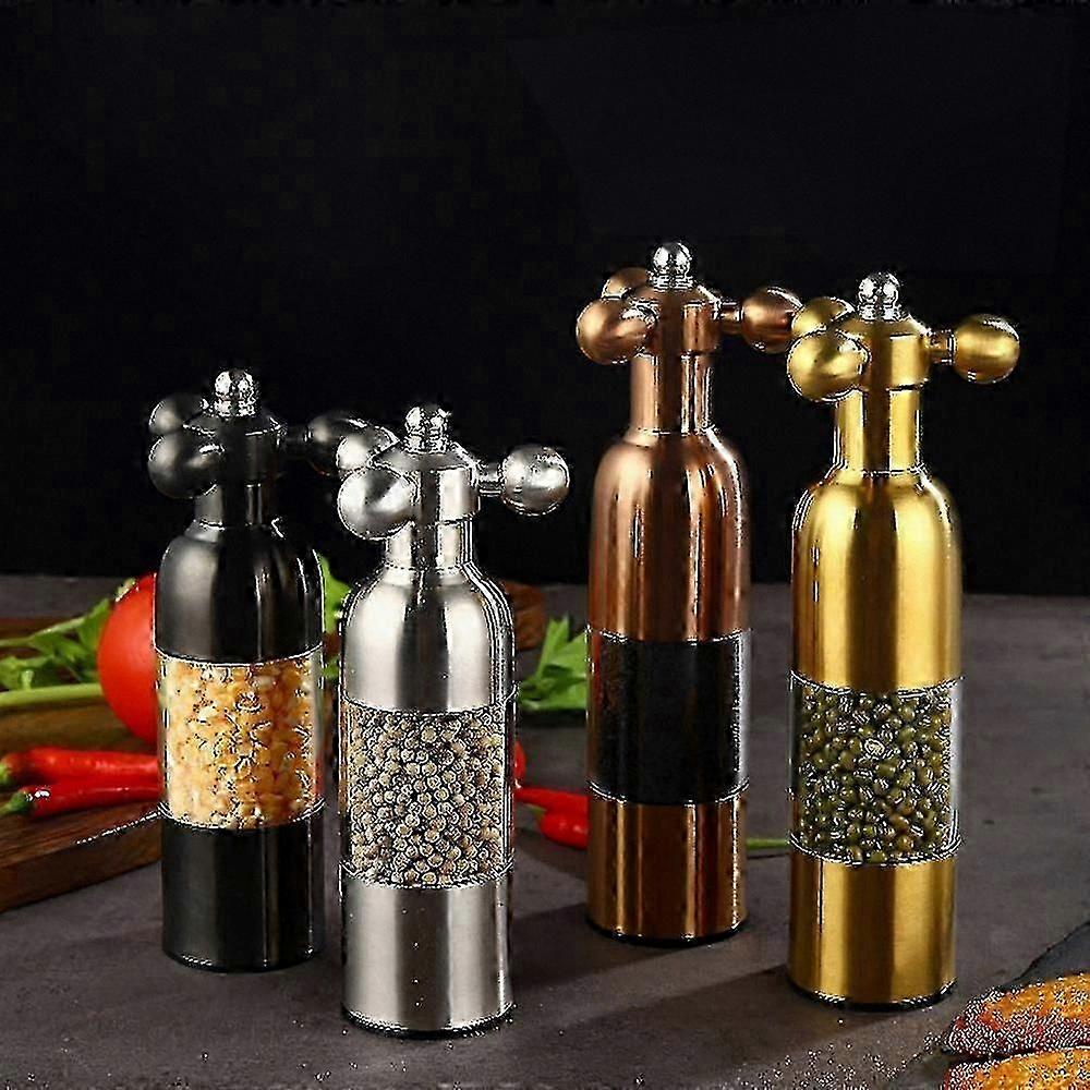 Ceramic Salt and Pepper Mill with Adjustable Grind Settings for Kitchen Use
