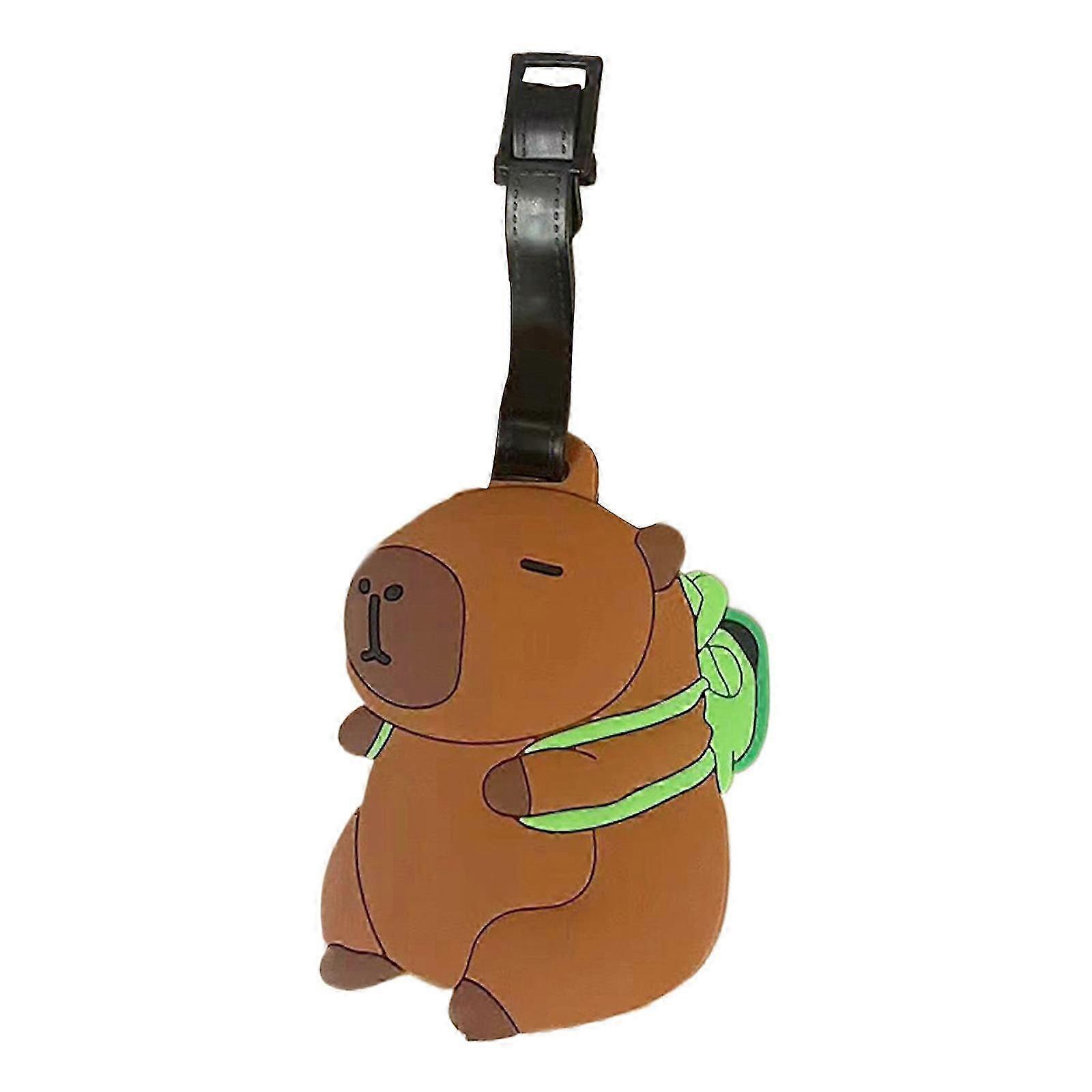 Portable Label Fashion Capybara Suitcase Lightweight and Practical Identification for Backpack and Phone Decoration