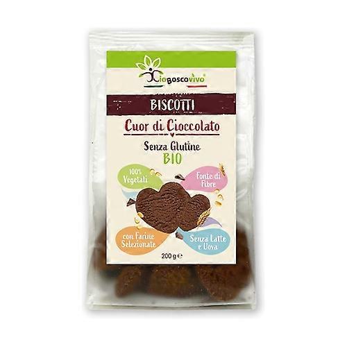 Gluten-free cookies with cocoa and organic vegetable chocolate chips 200 g (Chocolate)