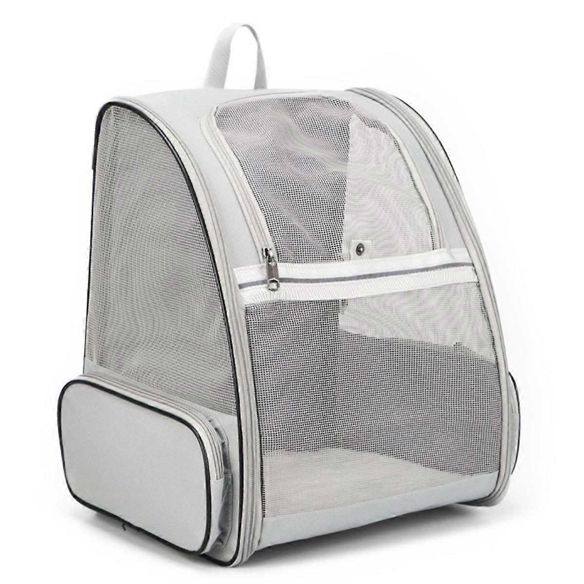 Cat Bag Portable Cat Backpack Pet Bag Cat Backpack Foldable Large Capacity Breathable Pet Bag Gray